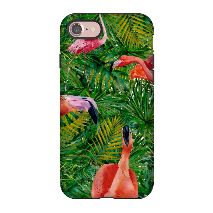 iPhone 7 StrongFit Flamingo Jungle Party by  Utart