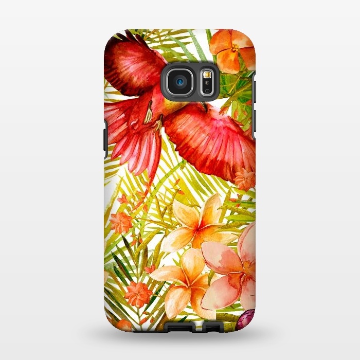 Galaxy S7 EDGE StrongFit Tropical Bird in Jungle by  Utart
