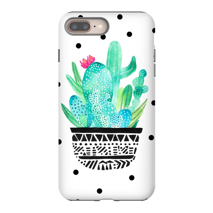 iPhone 7 plus StrongFit Pot Me A Cacti! Dots by Amaya Brydon