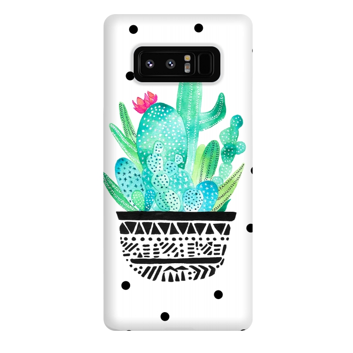 Galaxy Note 8 StrongFit Pot Me A Cacti! Dots by Amaya Brydon