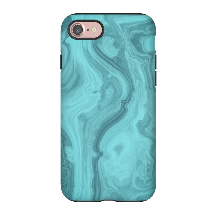 iPhone 7 StrongFit Turquoise Marble 2 by Andrea Haase
