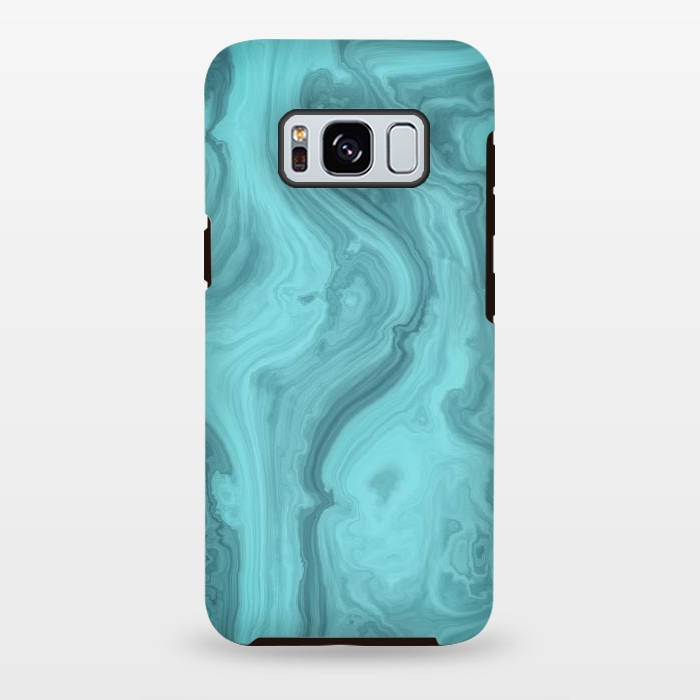 Galaxy S8 plus StrongFit Turquoise Marble 2 by Andrea Haase
