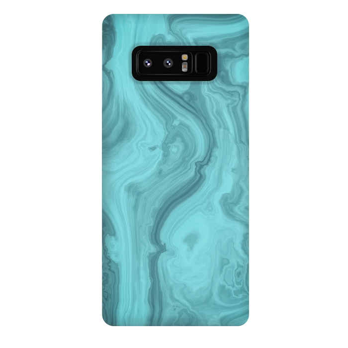 Galaxy Note 8 StrongFit Turquoise Marble 2 by Andrea Haase