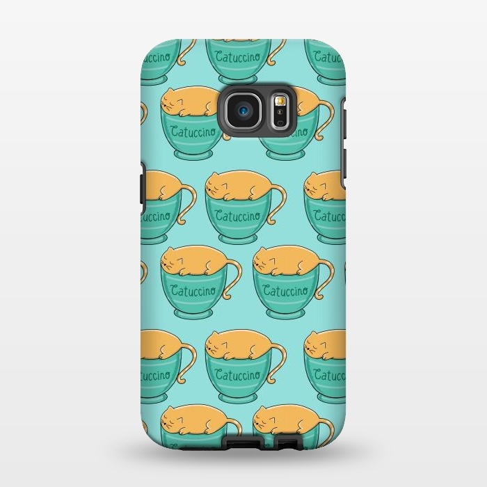 Galaxy S7 EDGE StrongFit Catuccino Pattern by Coffee Man
