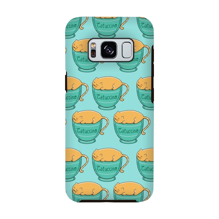 Galaxy S8 StrongFit Catuccino Pattern by Coffee Man