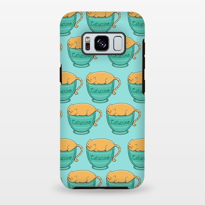 Galaxy S8 plus StrongFit Catuccino Pattern by Coffee Man