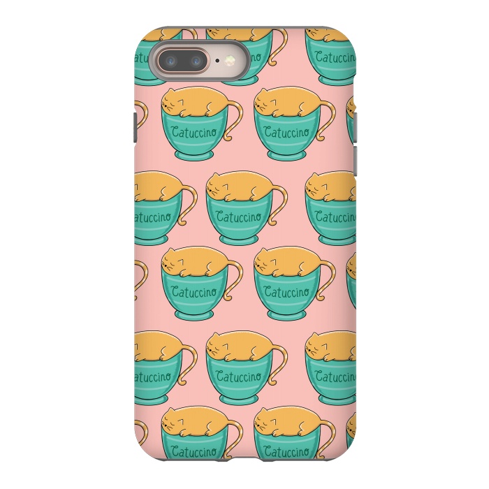 iPhone 7 plus StrongFit Catuccino Pattern 2 by Coffee Man
