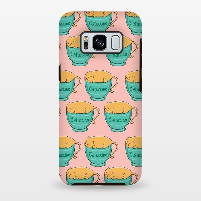 Galaxy S8 plus StrongFit Catuccino Pattern 2 by Coffee Man