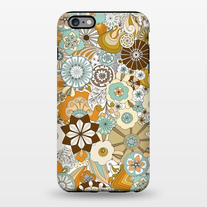 iPhone 6/6s plus StrongFit Flowers, Flowers Everywhere Retro Colors by Paula Ohreen