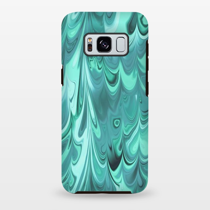 Galaxy S8 plus StrongFit Faux Turquoise Marble 2 by Andrea Haase