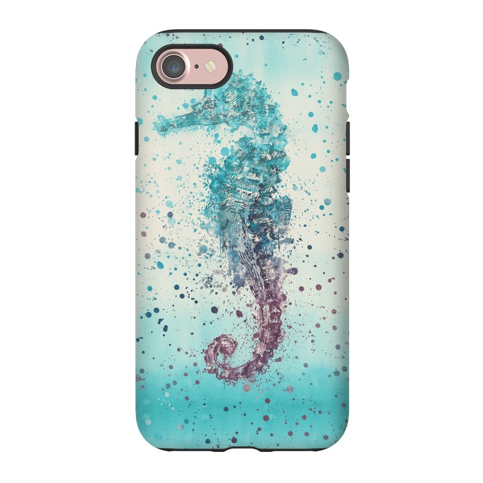 iPhone 7 StrongFit Seahorse Watercolor Art by Andrea Haase