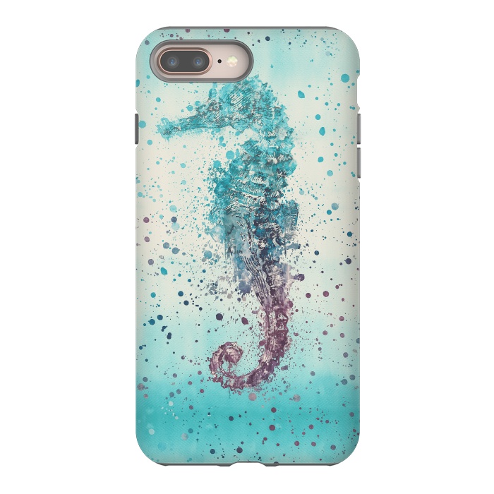 iPhone 7 plus StrongFit Seahorse Watercolor Art by Andrea Haase