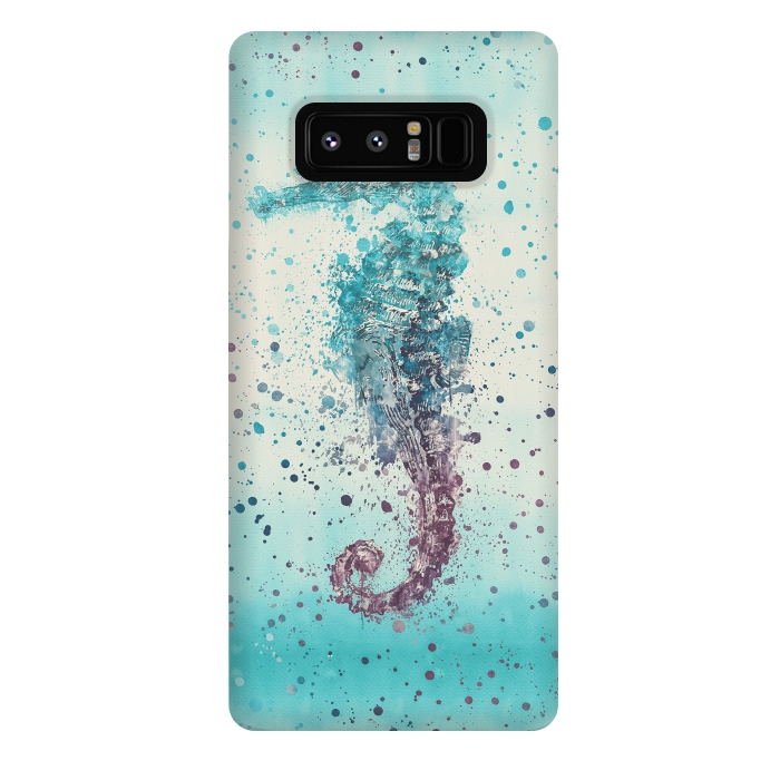 Galaxy Note 8 StrongFit Seahorse Watercolor Art by Andrea Haase