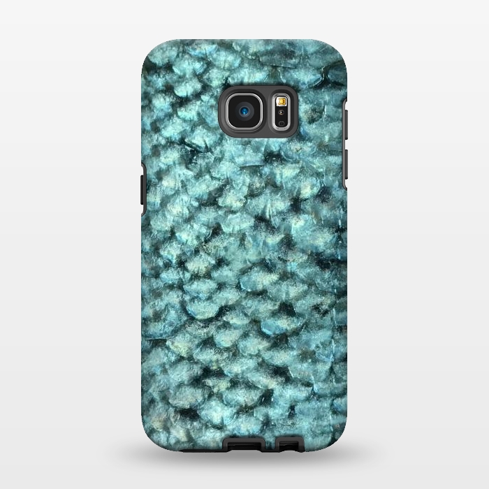Galaxy S7 EDGE StrongFit Shimmering Fish Scale  by Andrea Haase