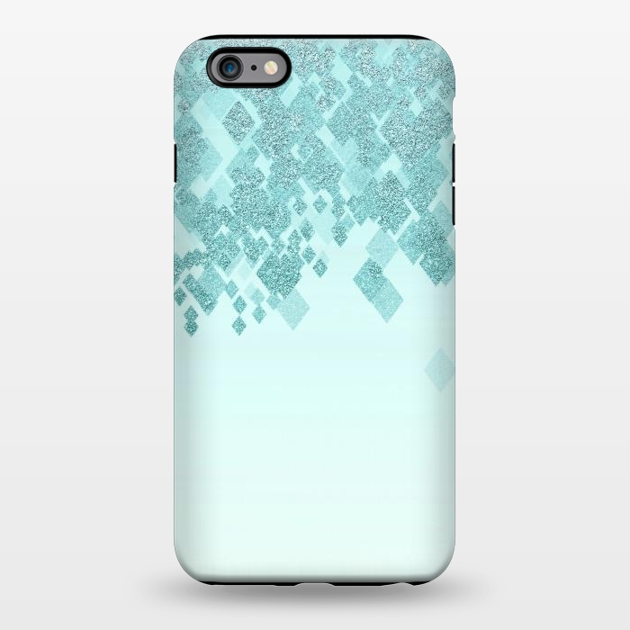 iPhone 6/6s plus StrongFit Turquoise Faux Glitter Diamonds by Andrea Haase