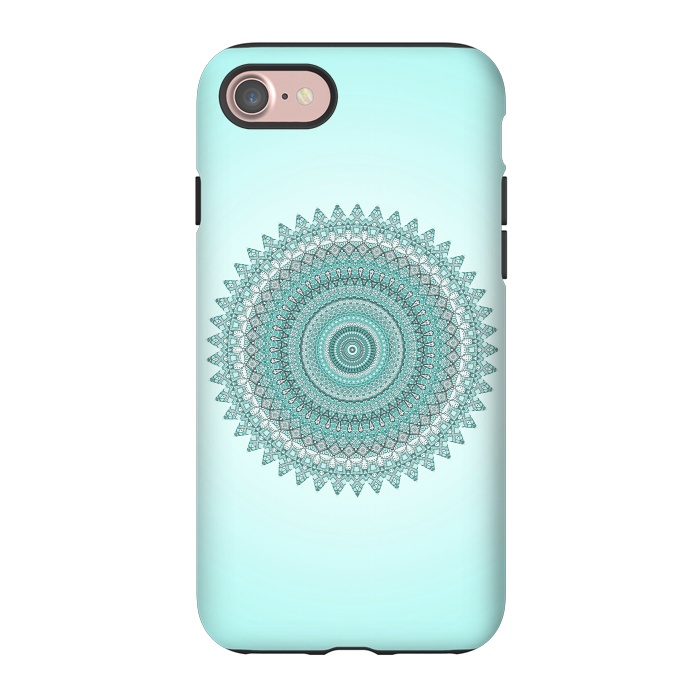 iPhone 7 StrongFit Magical Teal Mandala by Andrea Haase