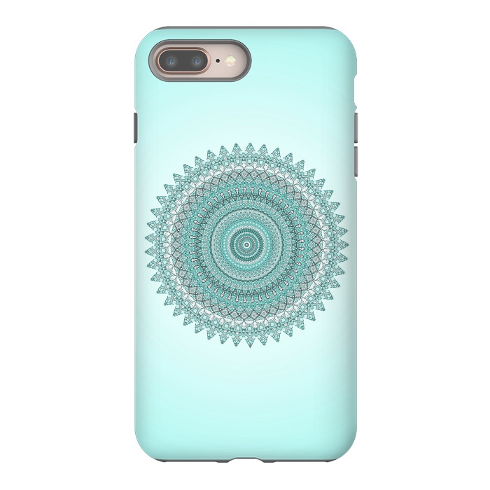 iPhone 7 plus StrongFit Magical Teal Mandala by Andrea Haase