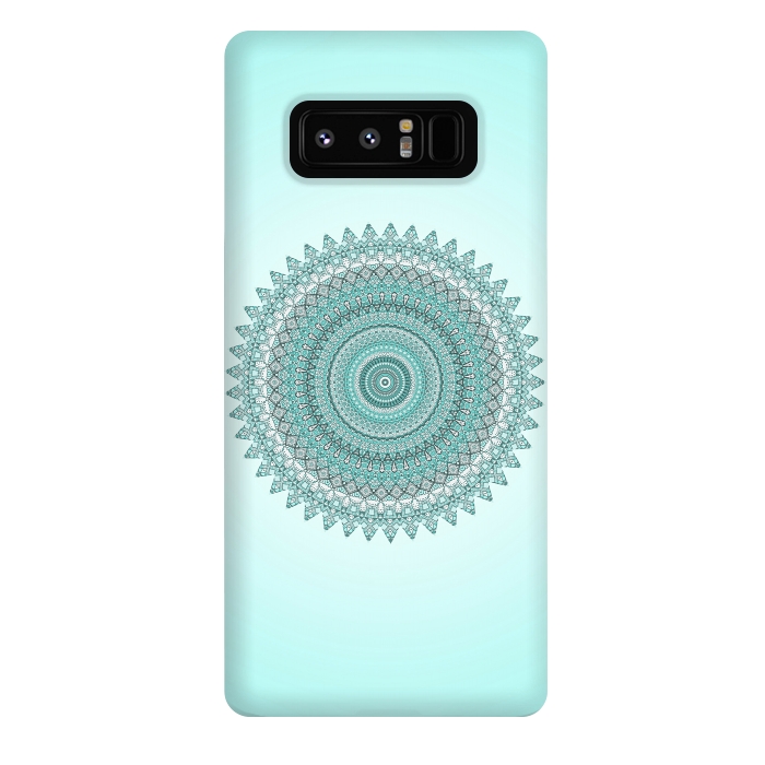 Galaxy Note 8 StrongFit Magical Teal Mandala by Andrea Haase