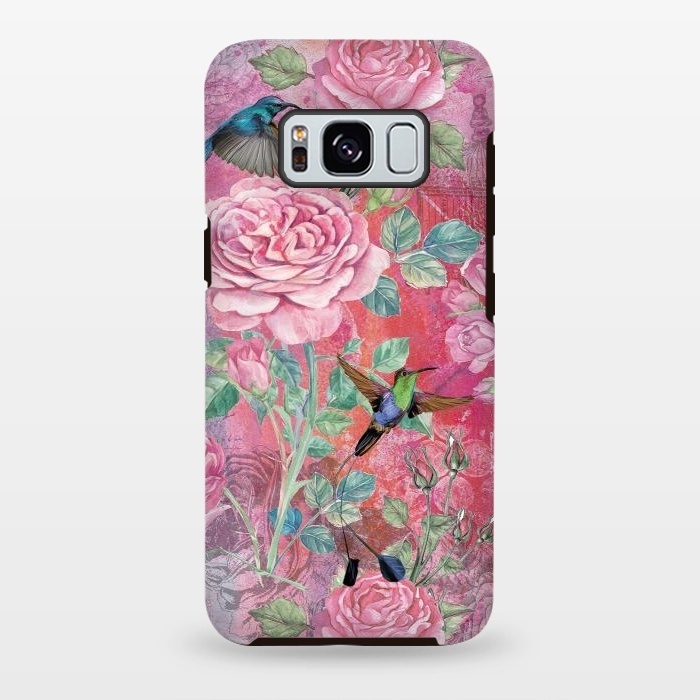 Galaxy S8 plus StrongFit Roses and Hummingbirds by  Utart