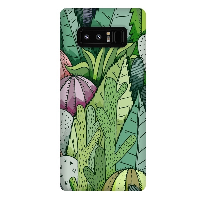 Galaxy Note 8 StrongFit Cactus Garden by Steve Wade (Swade)
