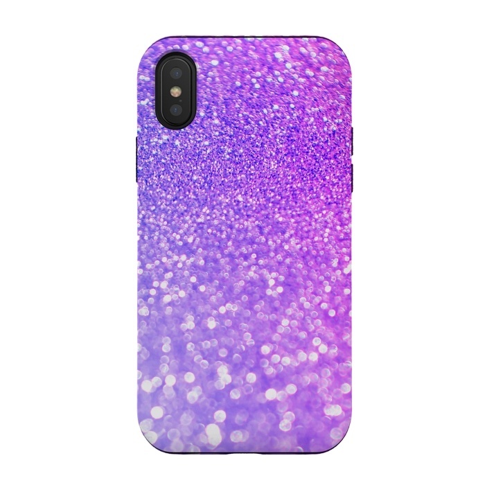 iPhone Xs / X StrongFit Purple Pink Glitter Dream by  Utart