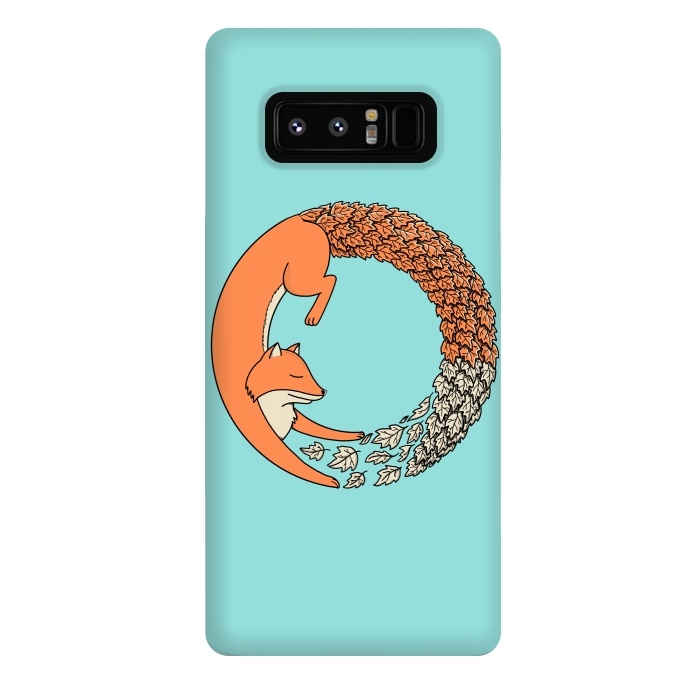 Galaxy Note 8 StrongFit Fox Circle by Coffee Man