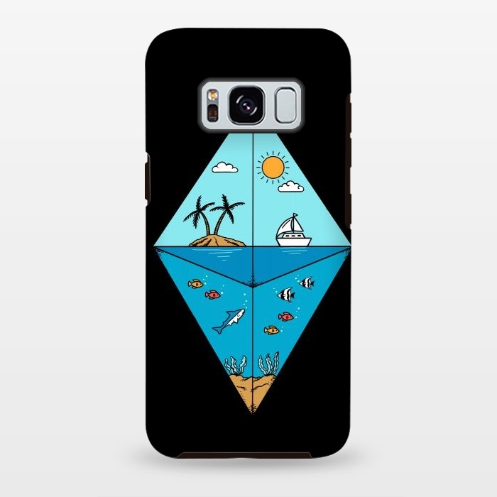 Galaxy S8 plus StrongFit Diamond Landscape Black by Coffee Man