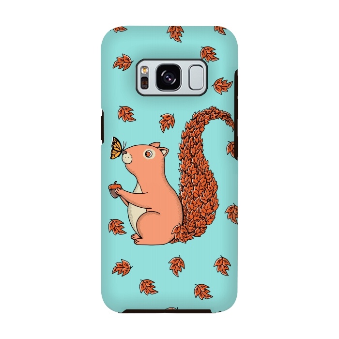 Galaxy S8 StrongFit Squirrel and Butterfly by Coffee Man