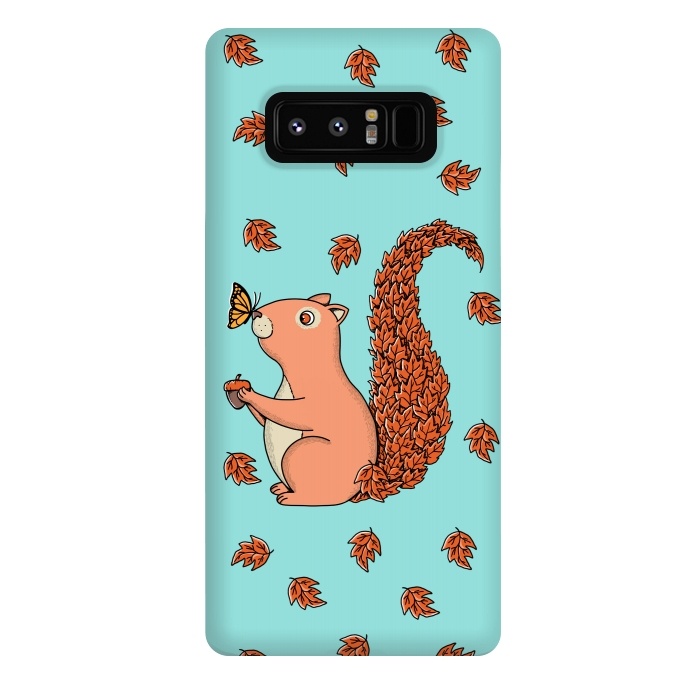 Galaxy Note 8 StrongFit Squirrel and Butterfly by Coffee Man