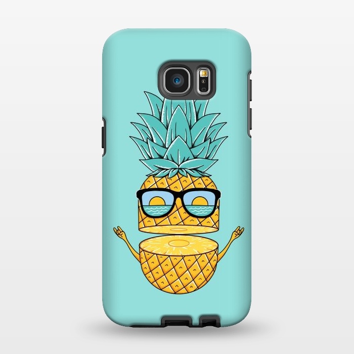 Galaxy S7 EDGE StrongFit Pineapple Sunglasses by Coffee Man