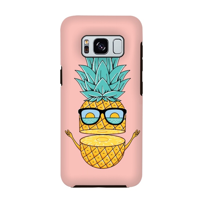 Galaxy S8 StrongFit Pineapple Sunglasses Pink by Coffee Man