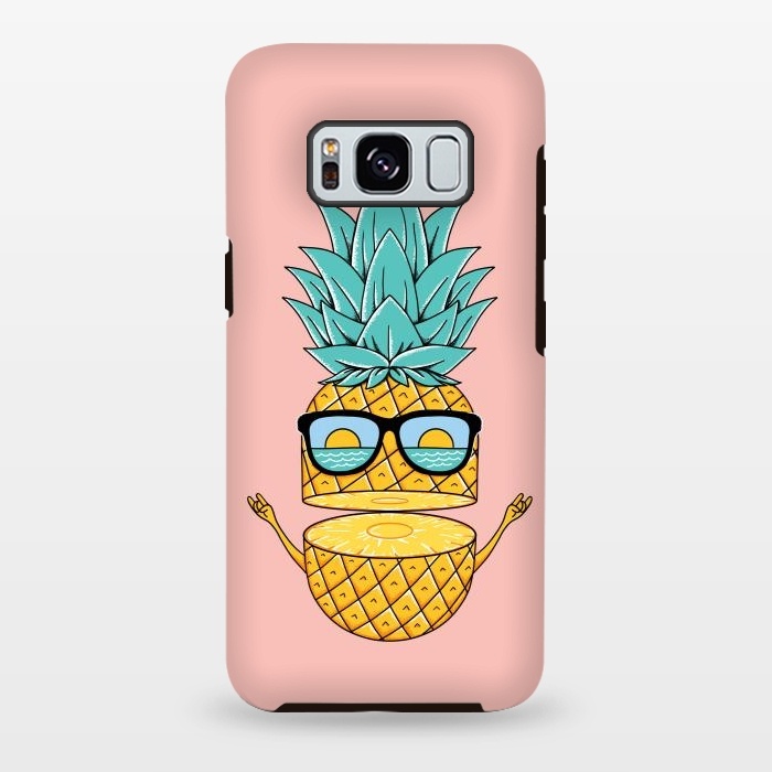 Galaxy S8 plus StrongFit Pineapple Sunglasses Pink by Coffee Man