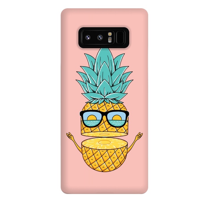 Galaxy Note 8 StrongFit Pineapple Sunglasses Pink by Coffee Man