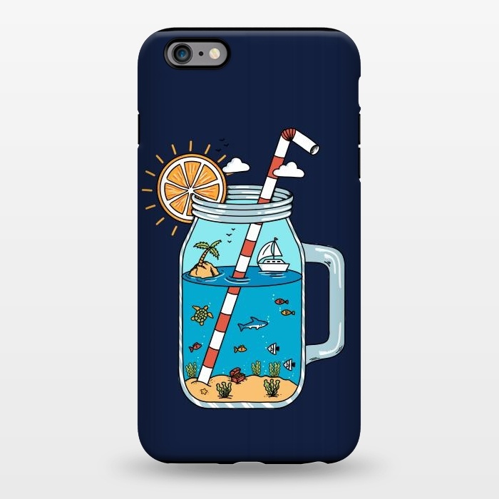 iPhone 6/6s plus StrongFit Drink Landscape Blue by Coffee Man