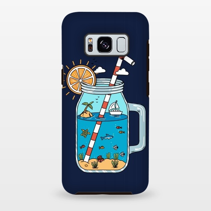 Galaxy S8 plus StrongFit Drink Landscape Blue by Coffee Man