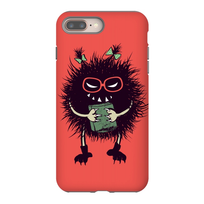 iPhone 7 plus StrongFit Geek Evil Bug Character Loves Reading by Boriana Giormova