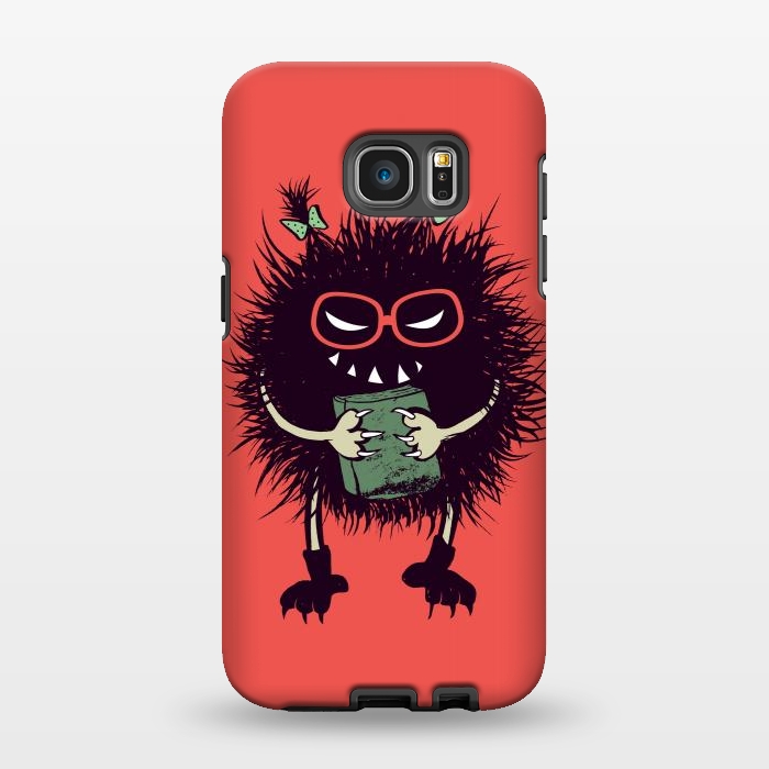 Galaxy S7 EDGE StrongFit Geek Evil Bug Character Loves Reading by Boriana Giormova