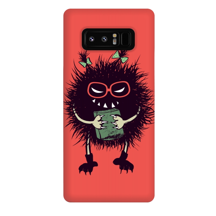 Galaxy Note 8 StrongFit Geek Evil Bug Character Loves Reading by Boriana Giormova