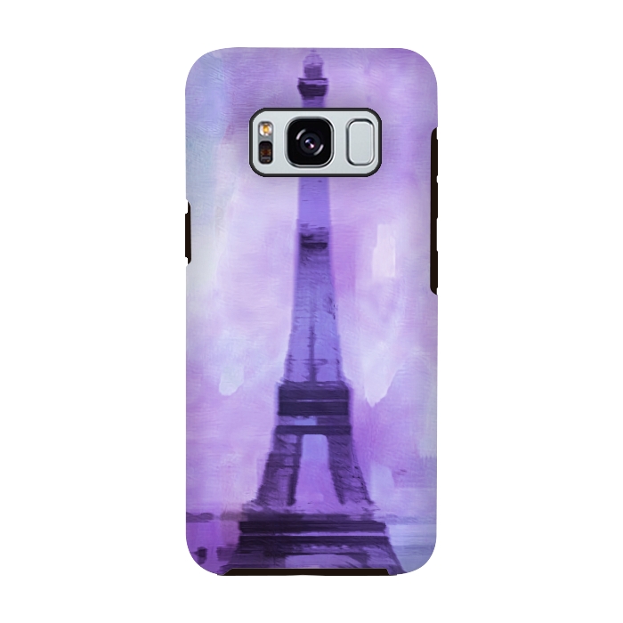 Galaxy S8 StrongFit Purple Paris Watercolor  by Andrea Haase