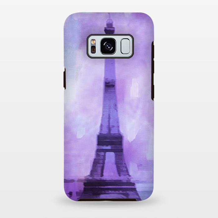 Galaxy S8 plus StrongFit Purple Paris Watercolor  by Andrea Haase