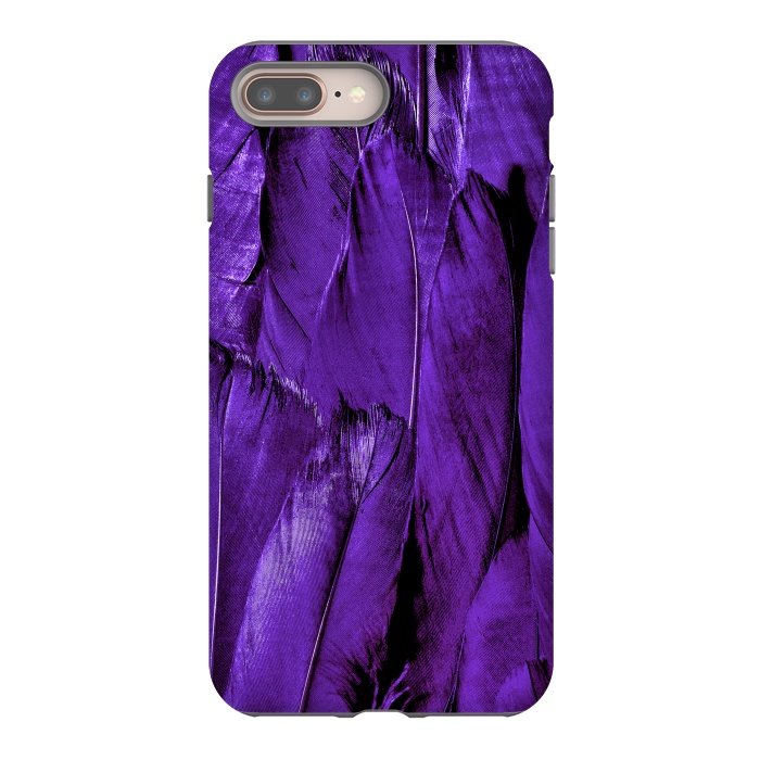 iPhone 7 plus StrongFit Purple Feathers by Andrea Haase