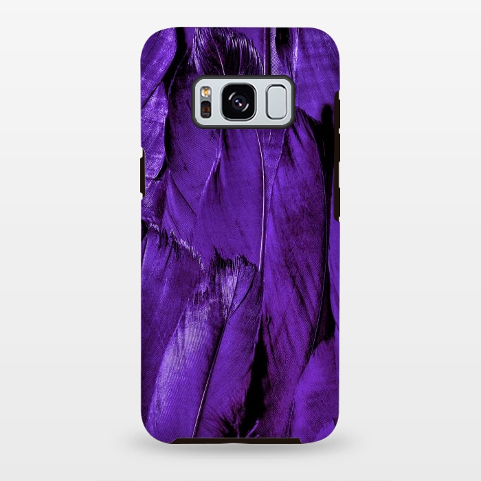 Galaxy S8 plus StrongFit Purple Feathers by Andrea Haase