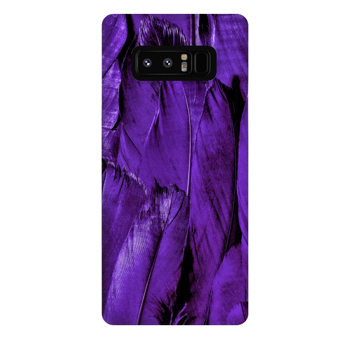Galaxy Note 8 StrongFit Purple Feathers by Andrea Haase