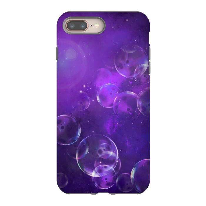 iPhone 7 plus StrongFit Surreal Purple Bubbles by Andrea Haase