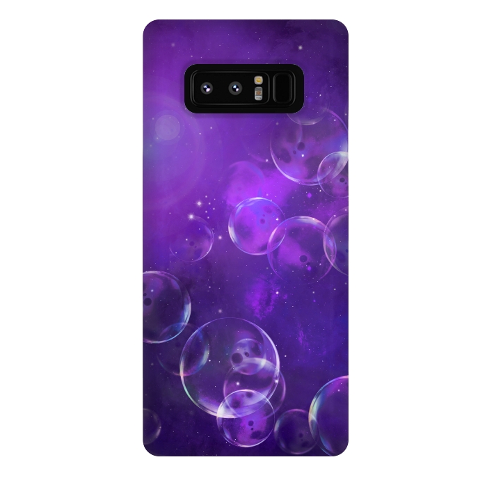 Galaxy Note 8 StrongFit Surreal Purple Bubbles by Andrea Haase