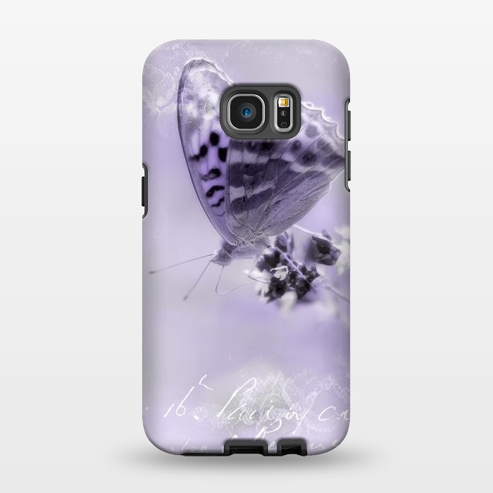 Galaxy S7 EDGE StrongFit Purple Butterfly by Andrea Haase