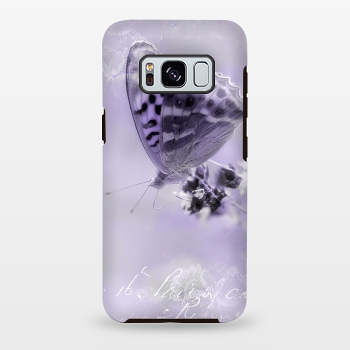 Galaxy S8 plus StrongFit Purple Butterfly by Andrea Haase