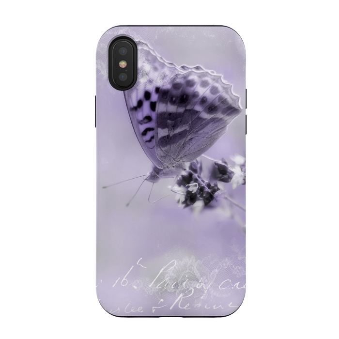 iPhone Xs / X StrongFit Purple Butterfly by Andrea Haase