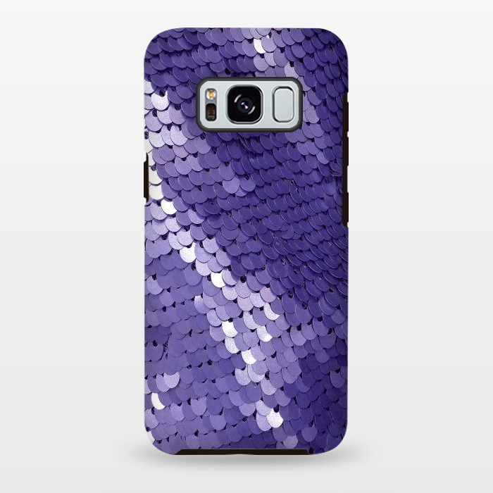 Galaxy S8 plus StrongFit Shiny Purple Sequins  by Andrea Haase