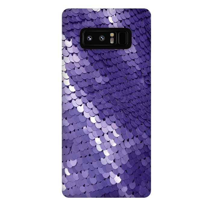 Galaxy Note 8 StrongFit Shiny Purple Sequins  by Andrea Haase